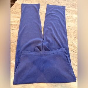 Alfred Dunner Pull On Pants Blue Elastic Waist Size 8 Straight Leg
